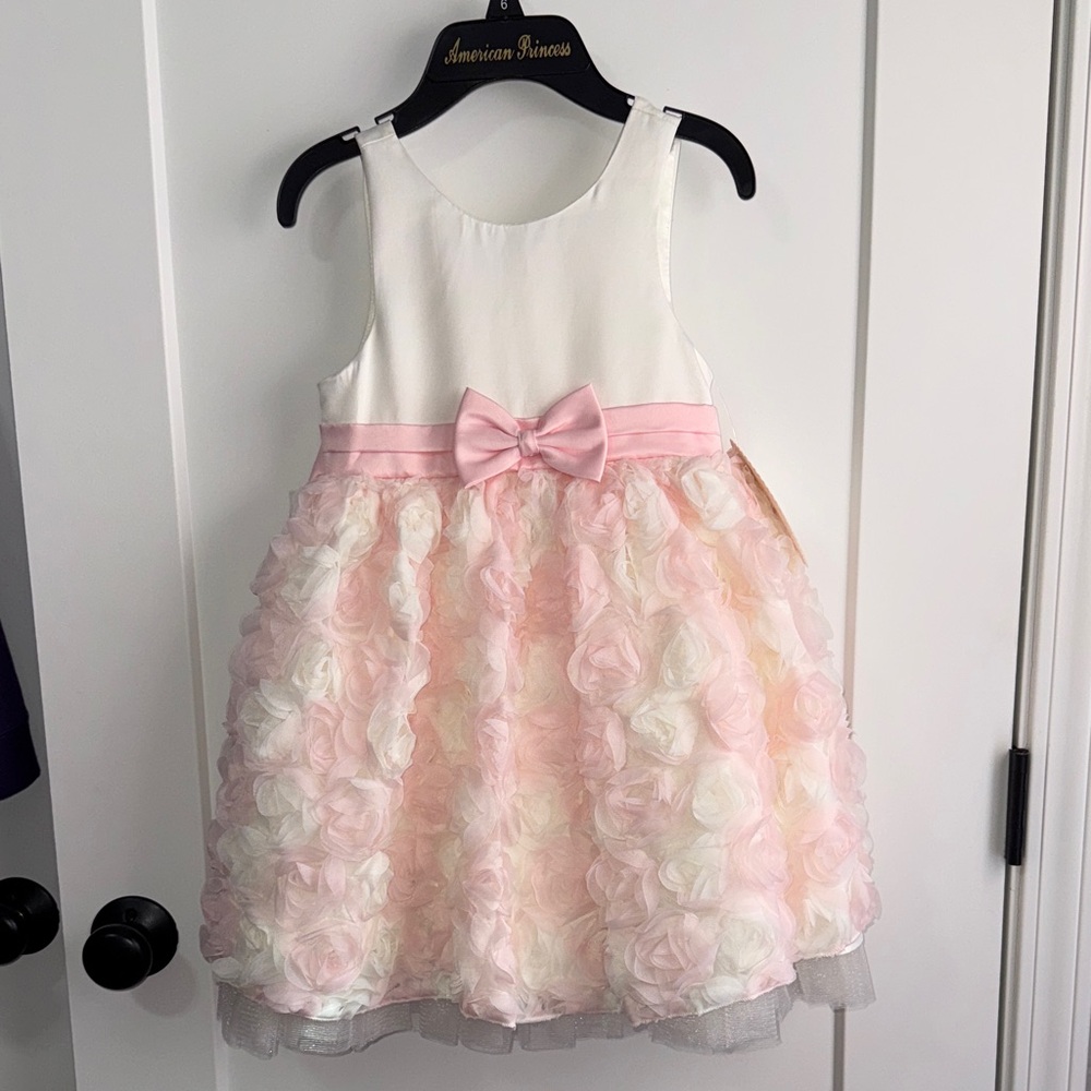American Princess Pink and White Floral Dress NWT